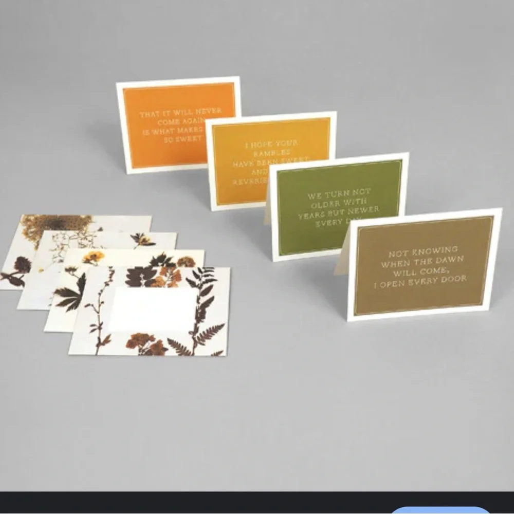 Emily Dickinson Notecards & Envelopes, boxed set of 12 notecards & envelopes